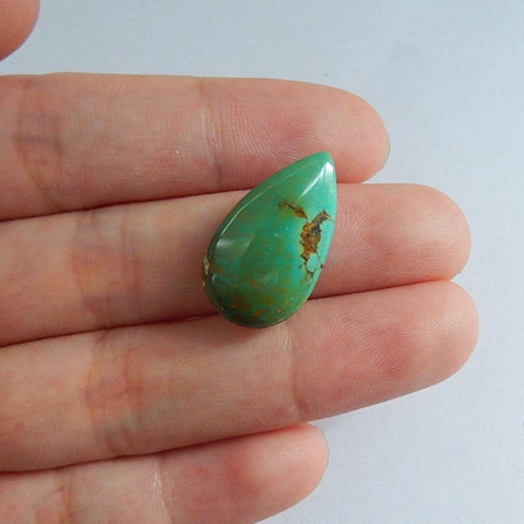 Turquoise Gemstone Teardrop Cabochon£¬22x13x7mm,2.6g - MyGemGarden