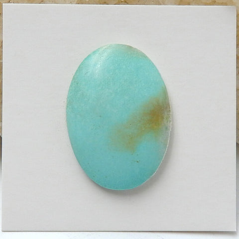 Natural Turquoise Oval Flatback Gemstone Cabochon, 25x18x4mm, 13ct - MyGemGarden