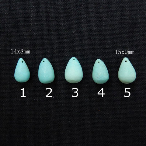 Sale 1pc Natural Turquoise Teardrop Gemstone Pendant Stone, 14x8mm, 15x9mm - MyGemGarden