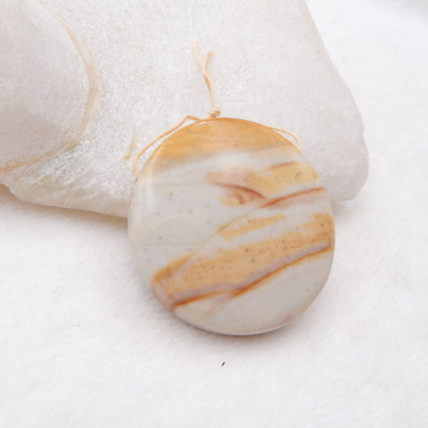 Natural Wave Jasper Pendant Bead 40X9mm, 24.3g