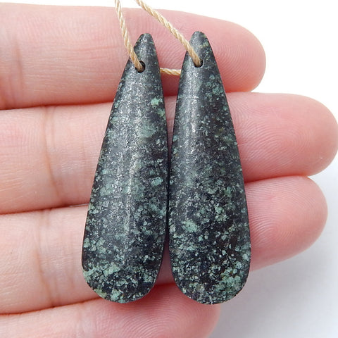 Natural African Turquoise Teardrop Earrings Pair, stone for Earrings making, 39x11x5mm, 7.2g - MyGemGarden