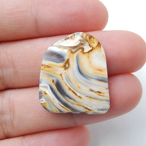 Natural Drusy Brazil Agate Gemstone Cabochon, 22x19x4mm, 3.2g - MyGemGarden