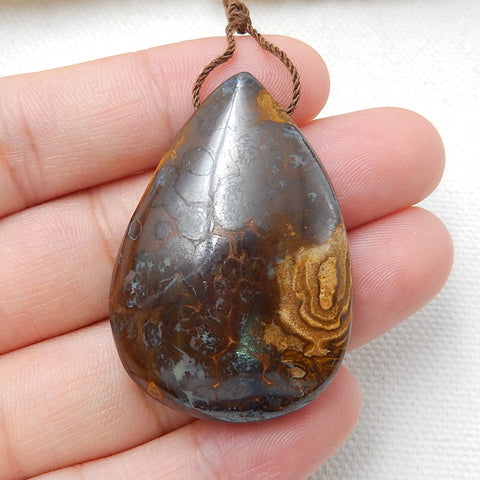 Natural Boulder Opal drop Pendant Bead