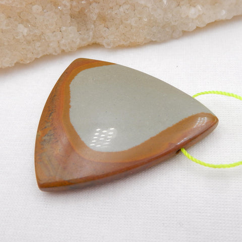 Us Biggs Jasper Drilled Gemstone Pendant Bead, 45x42x7mm, 17.3g