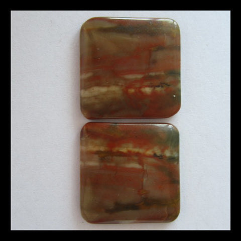 Picture Jasper Cabochon Pair 18x3mm,4.2g - MyGemGarden