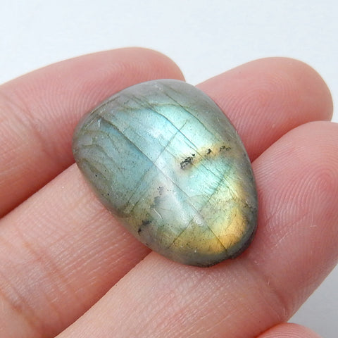 Natural Labradorite Gemstone Cabochon, 24x16x6mm, 3.9g - MyGemGarden