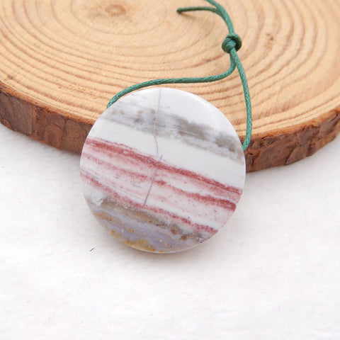 Natural Ocean Jasper Pendant Bead 28X7mm, 8.7g