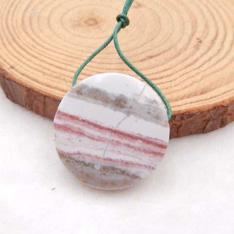 Natural Ocean Jasper Pendant Bead 28X7mm, 8.7g