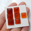 7 pcs Red Agate Gemstone Cabochons, 10x6mm, 6.12g - MyGemGarden