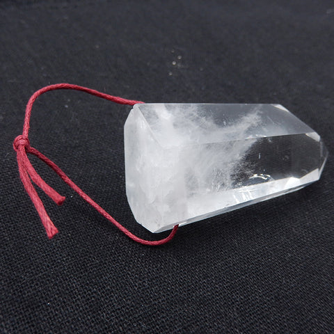 Natural White Quartz Pendant Bead 60x31x22mm 59.1g