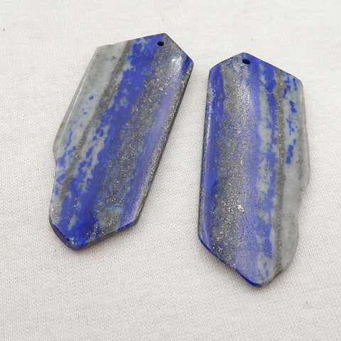 Natural Lapis Lazuli Earring Beads 52x21x4mm, 16g