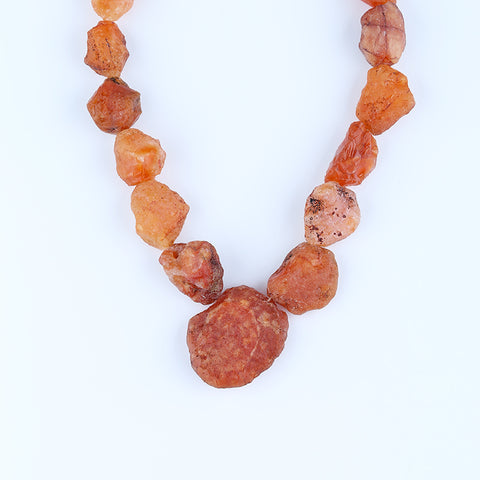 Raw Gemstone Necklaces, Natural Red Agate Gemstone Necklace, 1 Strand, 20 inch, 260g