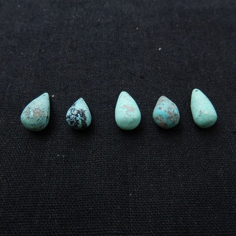 Sale 1pc Natural Turquoise Teardrop Gemstone Pendant Stone, 18x10mm, 18x9mm - MyGemGarden