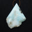 Nugget Larimar Gemstone Pendant, Raw Larimar Pendant, 58x45x10mm, 29.7g - MyGemGarden