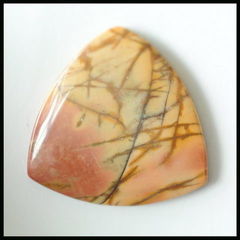 Natural Multi-Color Picasso Jasper Gemstone Cabochon 35x6mm,11.5g - MyGemGarden