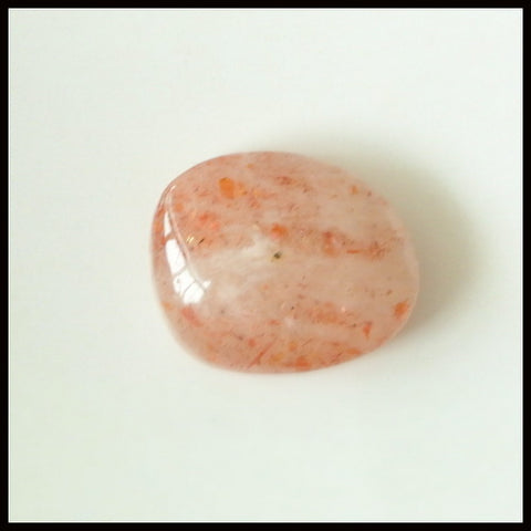 Natural Sunstone Drop Gemstone Cabochon, 15x13x6mm, 2.4g - MyGemGarden