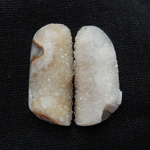 Sale 1 Pair Natural crystal nugget gemstone specimen, 31x14x7mm, 8.8g - MyGemGarden