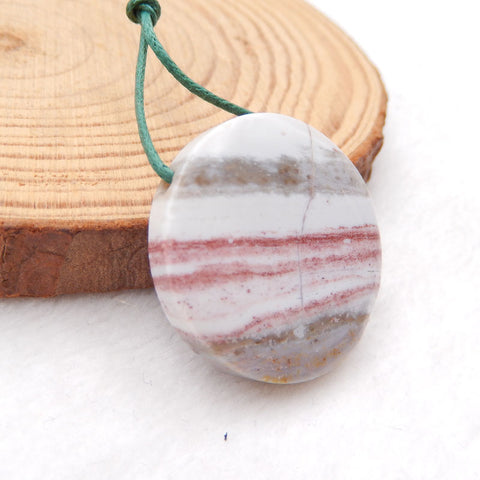 Natural Ocean Jasper Pendant Bead 28X7mm, 8.7g