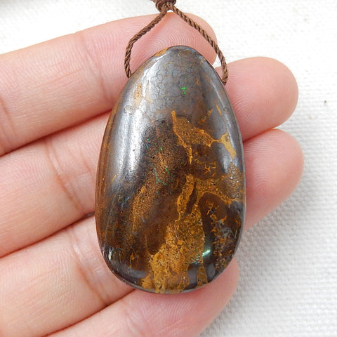 Natural Boulder Opal drop Pendant Bead