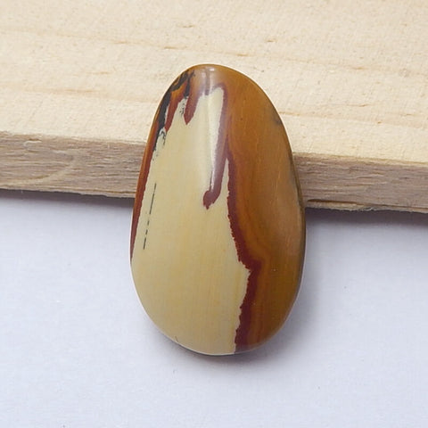 Natural Us Biggs Jasper Gemstone Cabochon, 27x16x7mm, 5g - MyGemGarden