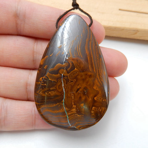 Natural Boulder Opal drop Pendant Bead