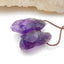 Nugget Amethyst Earrings Stone Pair, stone for earrings making, 28x12x10mm, 7.6g