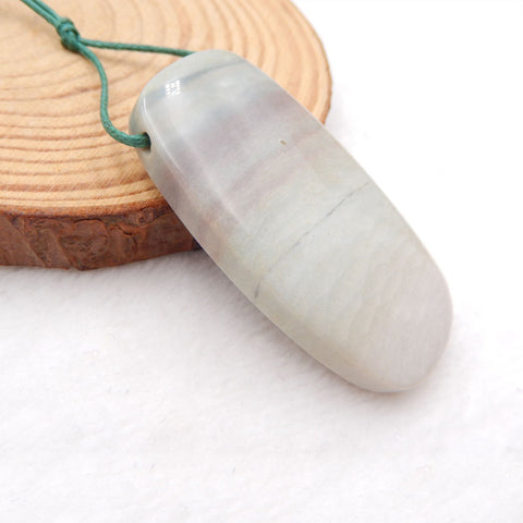 Natural Wave Jasper Pendant Bead 21X50X8mm, 20.6g