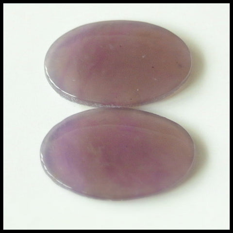 Natural Amethyst Gemstone Cabochon Pair 20x15x3mm,2.9g - MyGemGarden