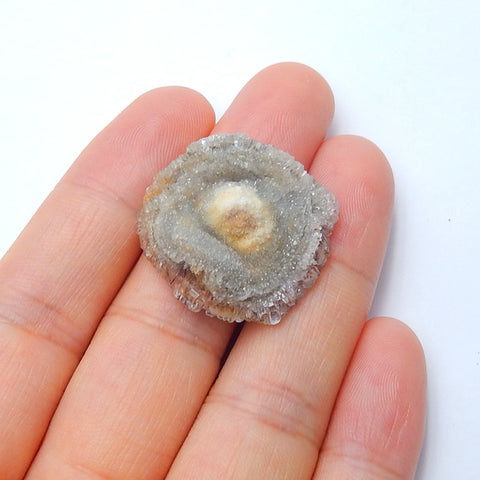 Natural rare mushroom agate nugget gemstone specimen, 26x25x7mm, 4g - MyGemGarden