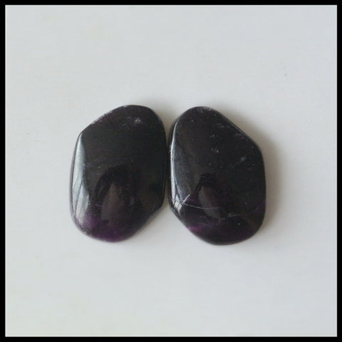 Natural Sugilite Gemstone Cabochon Pair, 16x11x4 mm, 3.1g - MyGemGarden