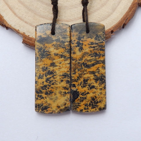 Natural Chohua Jasper Earrings Pair, stone for Earrings making, 35x13x3mm, 7.7g - MyGemGarden