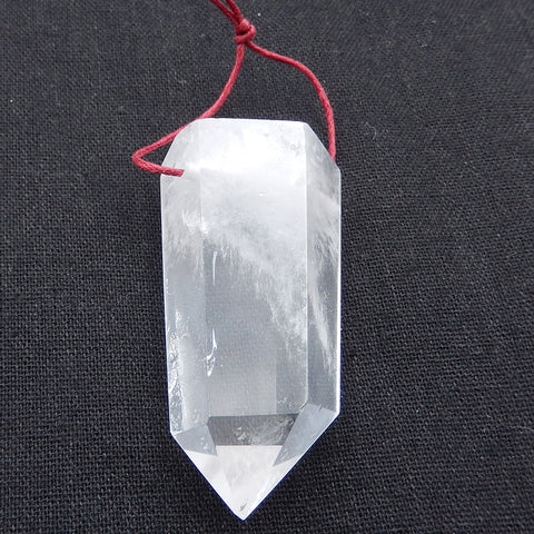 Natural White Quartz Pendant Bead 60x31x22mm 59.1g