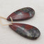 Natural Dragon Blood Stone Earring Beads 30x13x5mm, 6g