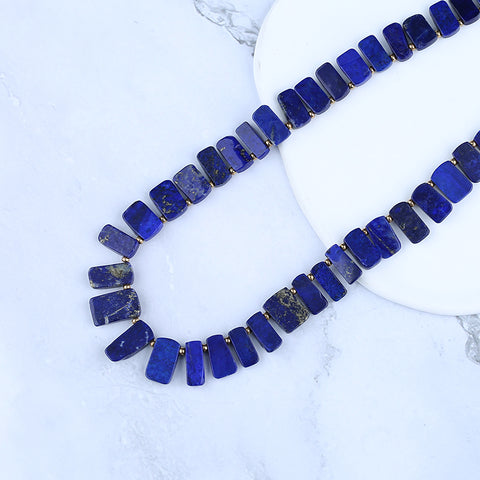 Natural Lapis Lazuli Jewelry Necklace, Adjustable necklace, 1 Strand, 20-30 inch, 55g