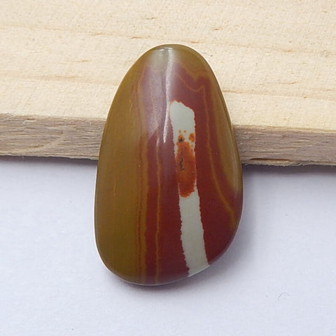 Natural Us Biggs Jasper Gemstone Cabochon, 29x18x6mm, 4.5g - MyGemGarden