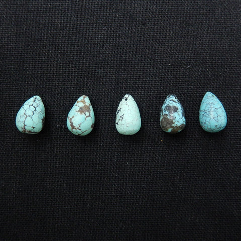 Sale 1pc Natural Turquoise Teardrop Gemstone Pendant Stone, 13x9mm, 14x9mm - MyGemGarden