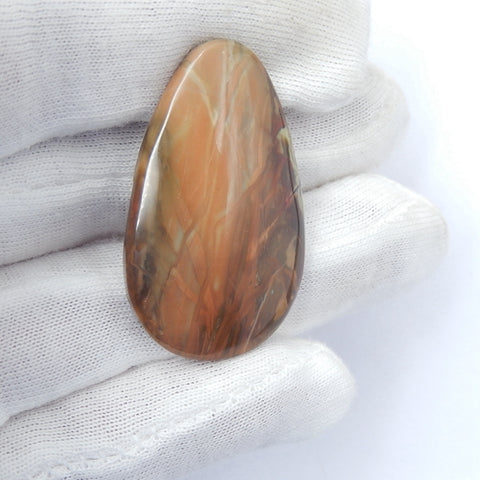 Mushroom Jasper Cabochon Gemstone Natural Cabochon, 38x23x7mm, 9.0g - MyGemGarden