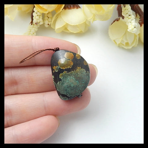 High quality Turquoise Pendant Bead, 25x19x10mm, 7.3g - MyGemGarden