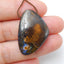 New, Natural Boulder opal Drilled Gemstone Pendant Bead, 30x20x7mm, 7.1g - MyGemGarden