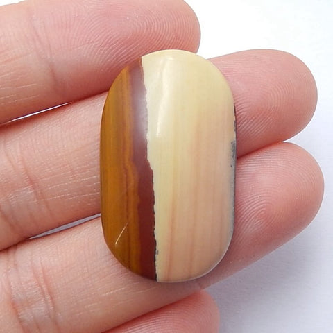 Natural Us Biggs Jasper Gemstone Cabochon, 29x17x6mm, 5g - MyGemGarden