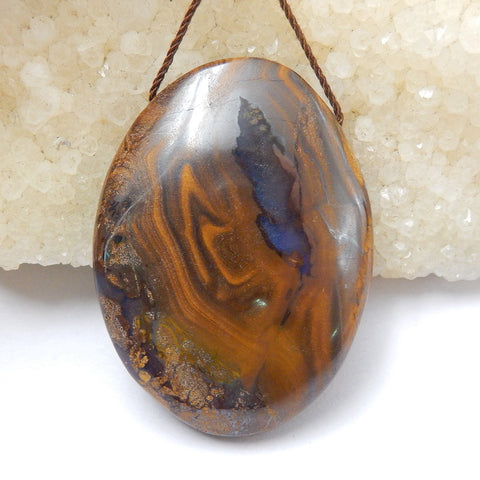 Natural Boulder Opal oval Pendant Bead