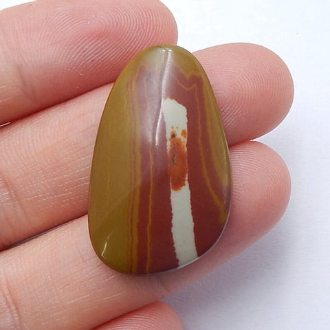 Natural Us Biggs Jasper Gemstone Cabochon, 29x18x6mm, 4.5g - MyGemGarden