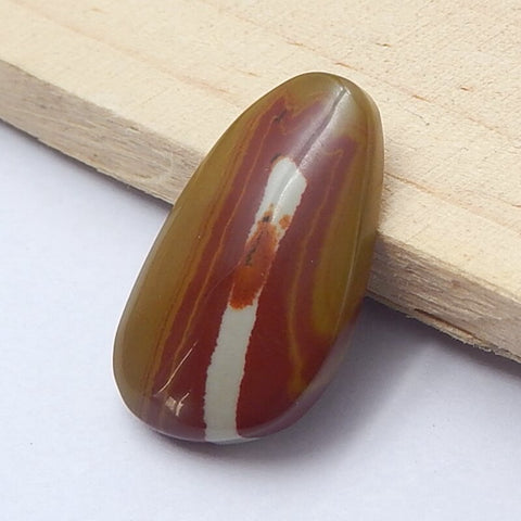 Natural Us Biggs Jasper Gemstone Cabochon, 29x18x6mm, 4.5g - MyGemGarden