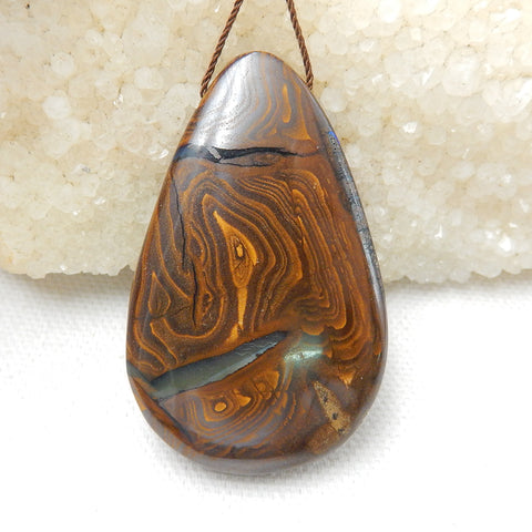 Natural Boulder Opal drop Pendant Bead