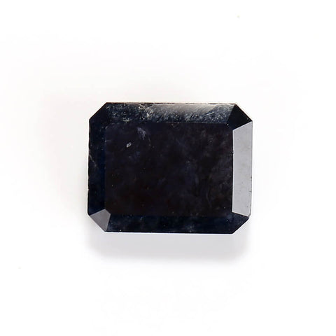 Flat Back Rectangle Dark Blue Sapphire Cabochon, 10x8x3mm, 4.42ct - MyGemGarden