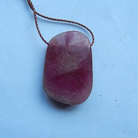 Purple Jasper Gemstone Pendant Bead -23x16x6mm, 4.5g - MyGemGarden