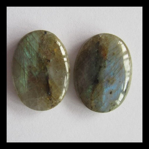 Labradorite Cabochon Pair 18x13x4mm,4.2g - MyGemGarden