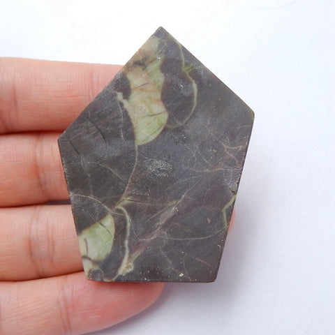 Natural Mushroom Jasper Gemstone Cabochon, 53x39x5mm, 14.8g - MyGemGarden