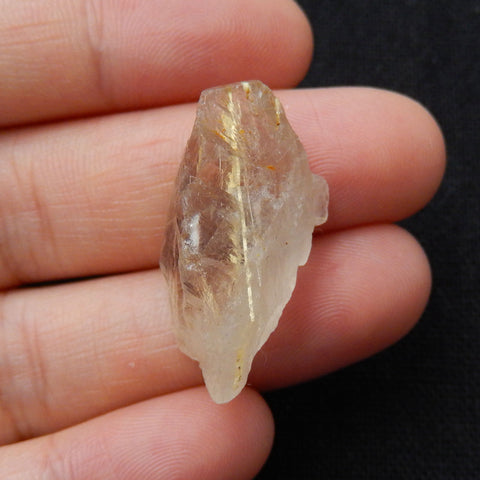 Raw Material, Raw Gold Rutilated Quartz Material, 24x14x13mm, 6g - MyGemGarden