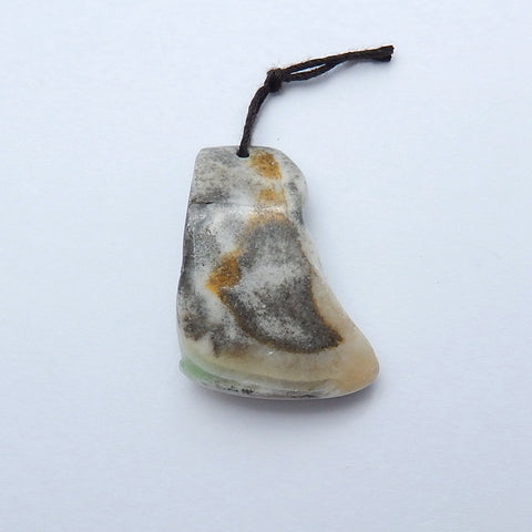 Handmade Carved rabbit US Jasper Pendant Bead, 36x26x12mm, 13.1g - MyGemGarden